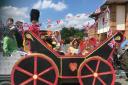 PIC 10: THE Primary School’s Royal Wedding float in all its glory during the Presteigne Carnival day parade.