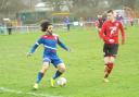 Action from Bangor City's draw at Corwen