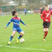 Action from Bangor City's draw at Corwen