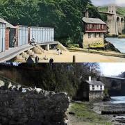 Carreg-yr-Halen in the early 1900s and now.