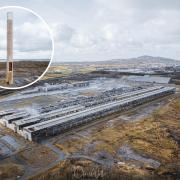 Images following a drone flight over the former Anglesey Aluminium site