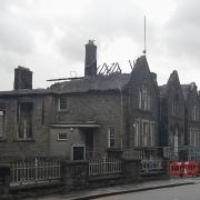 Destroyed in a blaze  - the Shire Hall building in Llangefni. Image Klem Williams