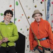 Climbing instructor Henry Giles  with John Marchbanks.