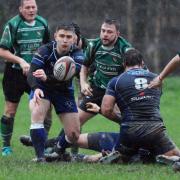 Action from Dolgellau's win over Bangor