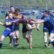 Action from Dolgellau's defeat at COBRA (Photo by Gary Williams)