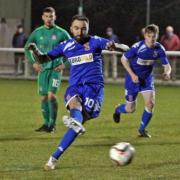Robbie Parry in action for Bangor City