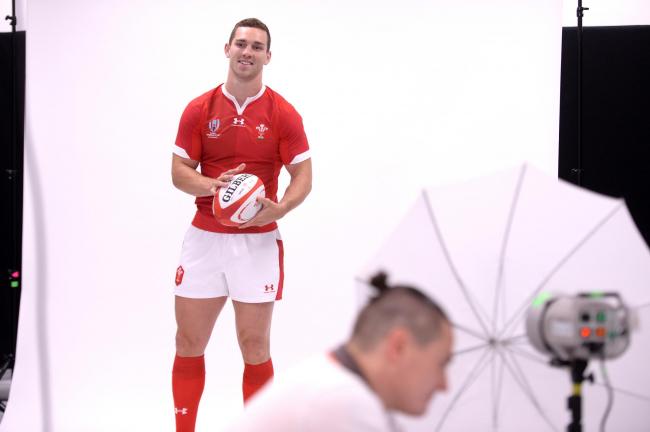 Anglesey's very own George North models the new kit. PICTURE: WRU