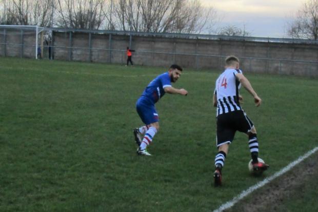 Action from Bangor City's defeat at Flint Town United