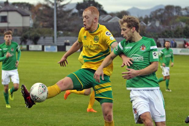 Sion Bradley set-up Caernarfon Town's only goal