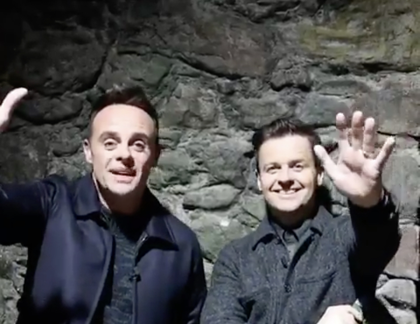 Ant and Dec at Gwrych Castle. Picture: Instagram / antanddec