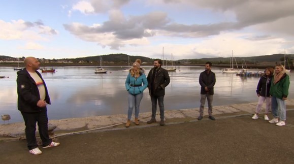 Mr Austin took guests on a tour of Conwy. Picture: Channel 4/screenshot