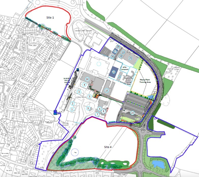 Detailed plans for the remainder of the site at Coleg Menai, known as plots 1 & 4, have now been signed off meaning that work can now commence. Screengrab from planning documents. 