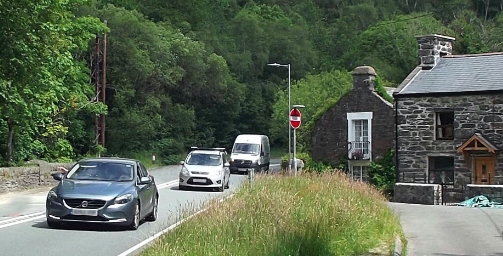 According to residents of Rhyd Y Sarn, which lies between Blaenau Ffestiniog and Maentwrog, they fear that someone could be killed due to sheer number motorists speeding through the heart of their community. Google Streetview screengrab. 