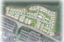 An aerial plan of the proposed new housing estate opposite Ysbyty Glan Clwyd
Pic: Calderpeel Architects (clear for use by all partners)