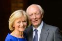 Lord Kinnock and his wife Glenys arriving at the Labour Summer Party at the Roundhouse, in Camden London. Picture dated July 2014