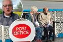 Mr Bates vs The Post Office filming in Llandudno (Photo: Dee Sturgess). Inset: Gaerwen sup-postmaster Noel Thomas