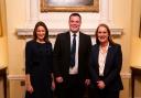 Virginia Crosbie MP with Douggie Fowlie and Lucy Frazer MP in 10 Downing Street