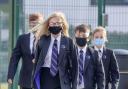 Pupils have had to wear masks while in to school in England and Wales. Picture: PA Wire