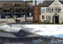 (Clockwise from top left) The Port Cafe in Porthmadog, The Newborough Arms in Caernarfon, and Norbar in Llanaber all received five-star ratings. Photos: GoogleMaps