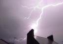 Lightning in Bangor on Wednesday evening