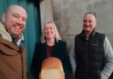 Liz Saville Roberts MP and Mabon ap Gwynfor MS at Becws Glanrhyd, Llanaelhaearn.