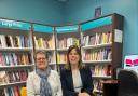 Pictured: Cyngor Gwynedd deputy leader Councillor Nia Jeffreys Cabinet Member responsible for Library Services and Gwen Roberts Libraries Assistant In Charge, Gwynedd Library Services (Image Cyngor Gwynedd)
