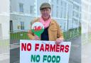 Gareth Wyn Jones, a hill farmer from Conwy, outside the Venue Cymru in Llandudno, North Wales