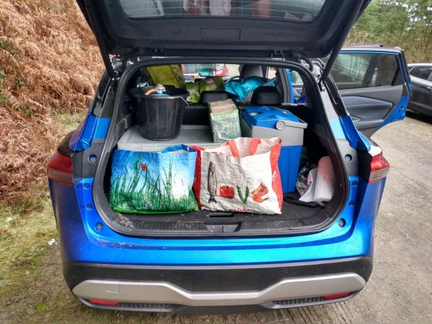 North Wales Chronicle: All the essentials for a weekend at the rall packed into the boot