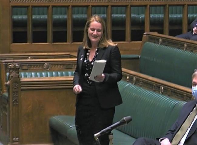 Virginia Crosbie MP speaking in the Chamber of the House of Commons