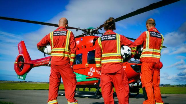 Members of the Welsh Air Ambulance service