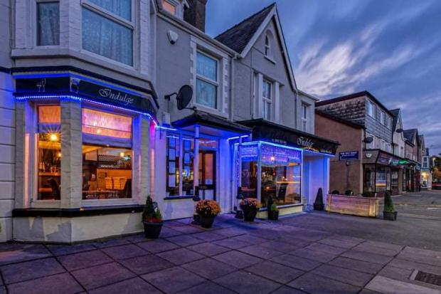 North Wales Chronicle: Outside Indulge Restaurant. Photo: Sonny Walker