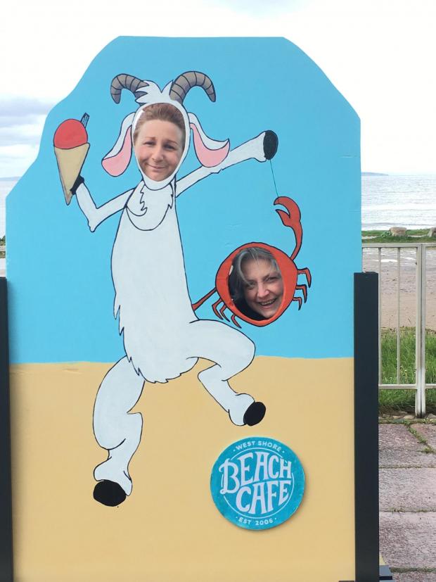 North Wales Chronicle: Smile for the camera at West Shore Beach Café. Photo: Kevin Rice