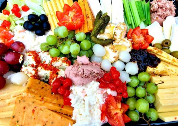 North Wales Chronicle: A Jubilee cheese platter at Harrisons. Photo: Michelle Mellor