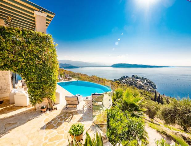 Chronicle of North Wales: Exquisite Family Villa With Spectacular Ocean Views and Heated Infinity Pool - Corfu, Greece.  1 credit