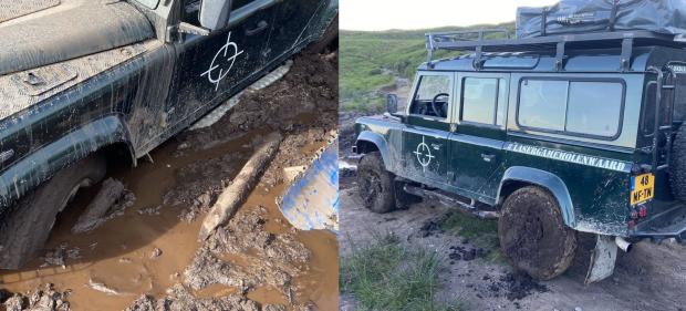 North Wales Chronicle: Before and after the rescue. Photo: North Wales 4x4 Response Group