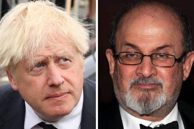 Boris Johnson, left, said he was 'appalled' at news Salman Rushdie had been attacked. Pictures: PA