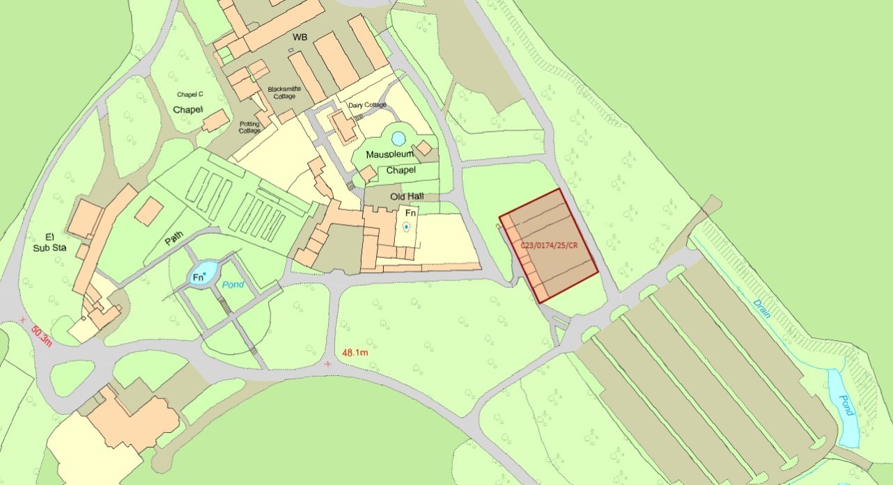 Plans showing the location of the stables (Cyngor Gwynedd Council Planning Documents)