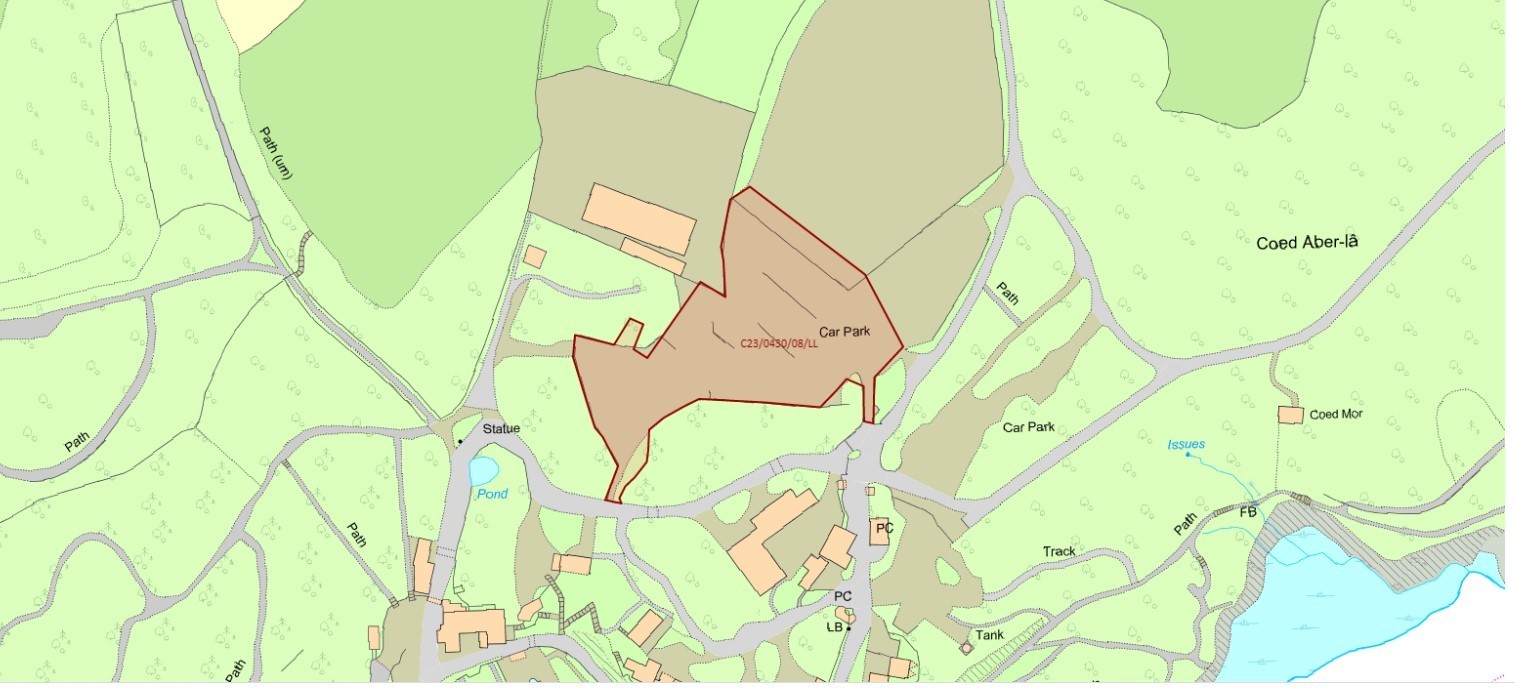 Portmeirion plans - a bid is being made to increase the number of camper vans and extend the season. Image shows the site proposed in the planning application. (Picture: Cyngor Gwynedd Planning Application)