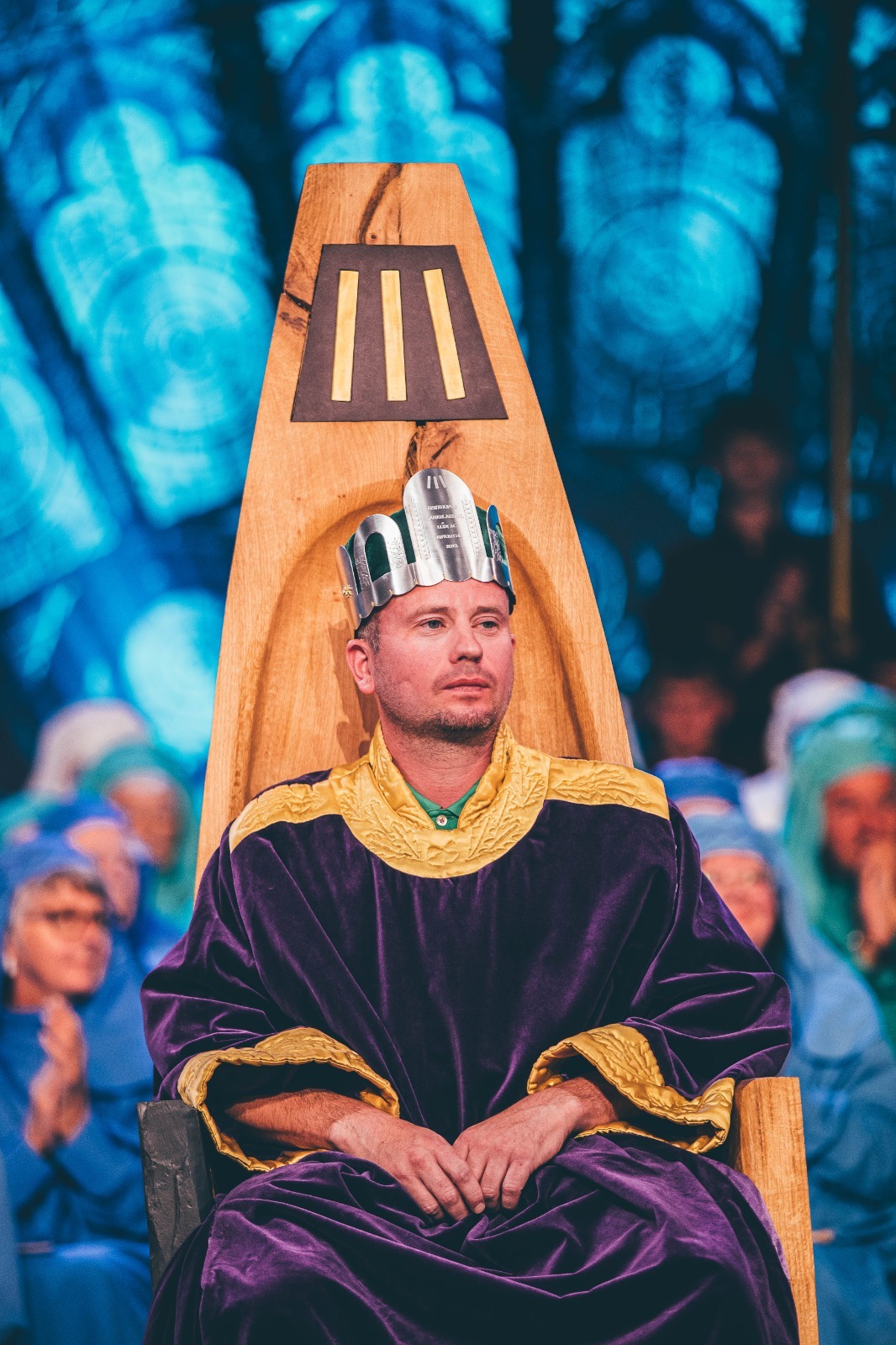 Rhys Iorwerth from Caernarfon was presented with the prize during a coulourful Gorsedd of Bards ceremony. Photo: Eryl Crump