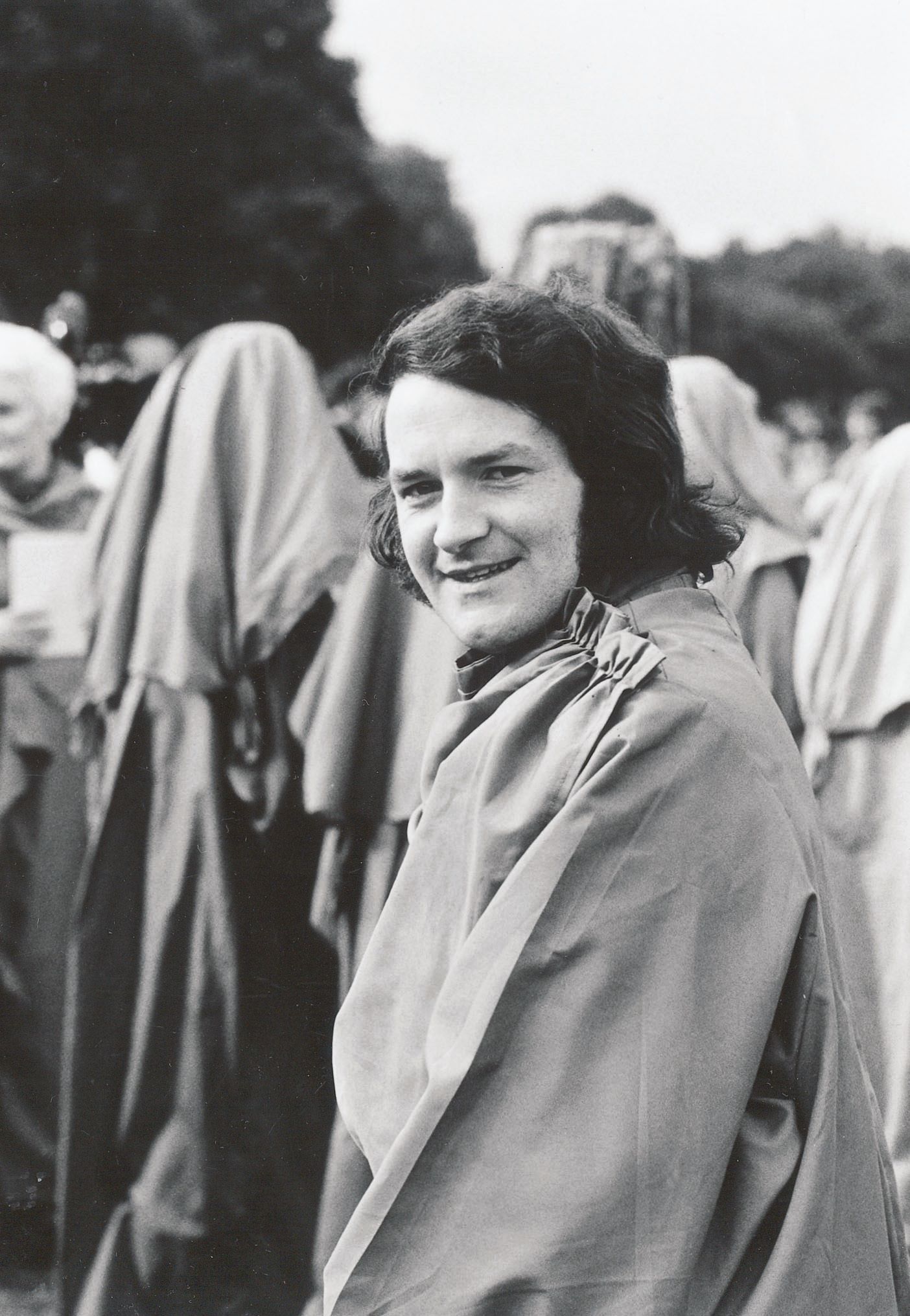 About to join the Gorsedd of Bards at the Bangor National Eisteddfod in 1971.c with permission of the National Library of Wales