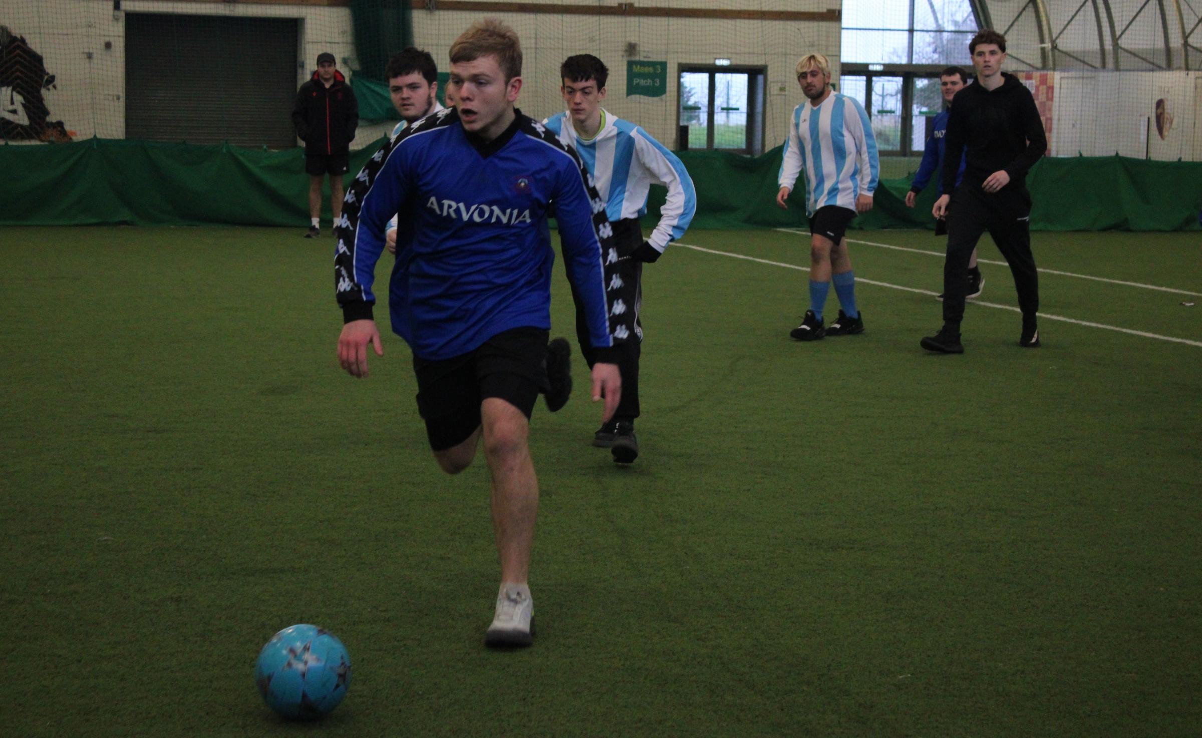 Students taking part in the Ability Counts Football Tournament at The Barn in Parc Eirias, Colwyn Bay