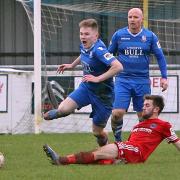 Action from Llangefni Town's loss to Ruthin Town (Photo by Richard Birch)