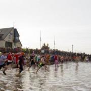 Rhyl's festive dip 2019. Picture A Crowe Photography