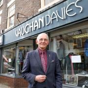 Martin Jones pictured outside Vaughan Davies menswear.