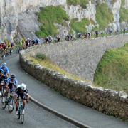 A shot from the Tour of Britain race going around the Great Orme in 2014. Photo: SweetSpot Group