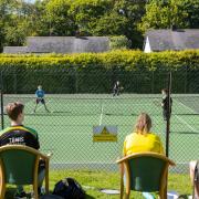 A doubles match in the tournament. Photo: Bangor Tennis Club