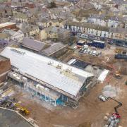 Site progression at the £6m build of a new Queen’s Market building in Rhyl.