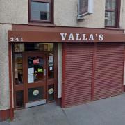 Valla's Fish and Chip shop, Bangor.