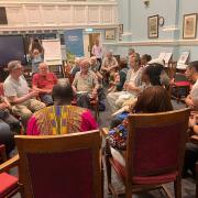 The public meeting at Penrhyn Hall, Bangor