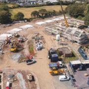Wynne Construction is currently building 30 properties for housing association Adra, with eight now at the stage where the roofs have been completed and solar panels will be installed.
